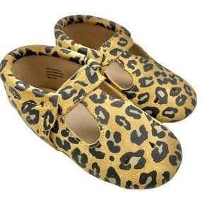 Monkey Feet Kids 3-4Y Shoes Leopard Print Slip On EUC